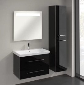 Пенал Villeroy & Boch Avento 35х40,4х176 см петли справа МДФ с акриловым покрытием стекло черное A89401B3