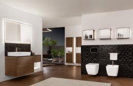 Пенал Villeroy & Boch Finion 41,8x151,6х27 см петлі зліва з підсвічуванням ДСП шпон волоського горіха/білий матовий лак G460MTGN