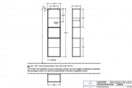 Пенал Villeroy & Boch Finion 41,8x151,6х27 см петли справа с подсветкой МДФ оливковый матовый лак/золотой матовый лак G470HFGM