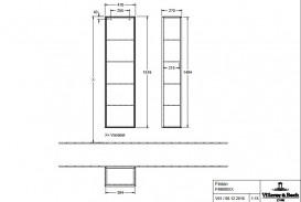 Пенал Villeroy & Boch Finion 41,8x151,6х27 см петли справа ДСП шпон грецкого ореха F49000GN