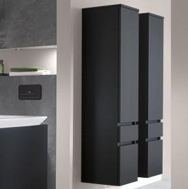 Пенал Villeroy & Boch Legato 40x155х35 см петлі зліва МДФ/ДСП чорний матовий лак B72900PD