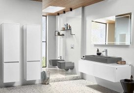 Пенал Villeroy & Boch Legato 40x155х35 см петлі ліворуч МДФ/ДСП глянсовий білий B73000DH