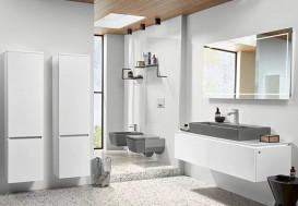 Пенал Villeroy & Boch Legato 40x155х35 см петли слева МДФ/ДСП глянцевый белый B73000DH
