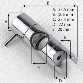 Передвижной держатель для душа Kludi латунь хром 7317605-00