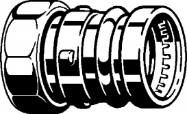 Переход на резьбовые соединения Viega Sanpress XL с SC‑Contur 2263XL d88,9хG3½ бронза 365134