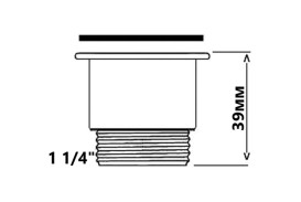 Перехідник для донного клапана McAlpine латунь хром GWAS-CB