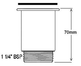 Перехідник для донного клапана McAlpine латунь хром GWAL-CB