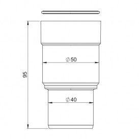 Переходник на гофру Prevex d40/50 пластик 3100220