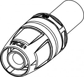 Перехідник на мідну трубу TECE TECElogo нажімной без різьблення 20х18 мм бронза 8730101