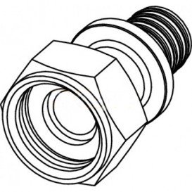 Перехідник прямий Tece TECEflex з накидною гайкою і торцеве ущільнення бронза 16х3 / 4 717 602