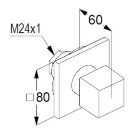 Перемикач для душу Kludi Decus вбудований на 3 положення чорний матовий 548463975