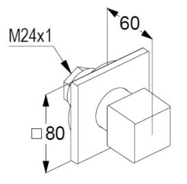 Переключатель для душа Kludi Decus встраиваемый на 2 положения белый матовый 548475375