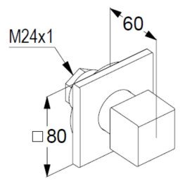 Переключатель для душа Kludi Decus встраиваемый на 2 положения брашированное золото PVD 54847N075