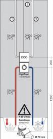 Переключатель для душа встраиваемый с 3 запорными клапанами Hansgrohe коллекция ShowerSelect glass черный 15736600