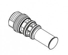 Перемикач для настінного змішувача для ванни Tres хром 29955306
