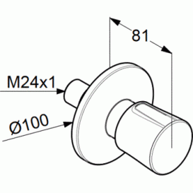 Переключатель Kludi Balance  без внутренней части  на 3 положения  хром 528460575