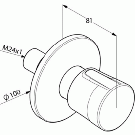 Перемикач на 2 положення Kludi Balance зовнішня монтажна частина хром 528470575
