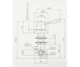 Перемикач потоку Bossini Retro бронза E890220022