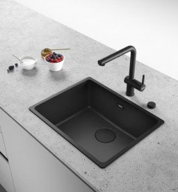 Перелив для кухонной мойки Franke Color Line прямоугольный пластик черный матовый 112.0657.273