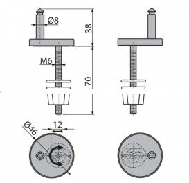 Петли AlcaPlast для унитаза Z0137-ND