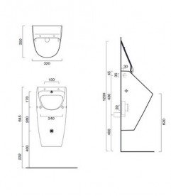 Писсуар Catalano Sfera подвесной керамика белый матовый 1OR64FBM