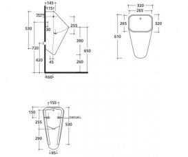 Писсуар Galassia Meg11 подвесной белый 5408
