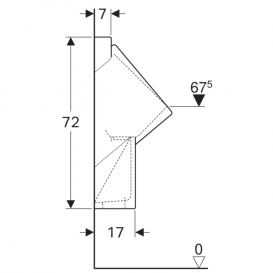 Пісуара Geberit Centaurus верхній підведення води горизонтальний/вертикальний випуск 236450600