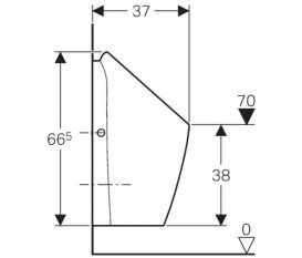 Пісуар Geberit Preda безводний білий 116.071.00.1