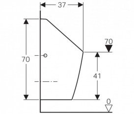 Пісуар Geberit Selva для вбудованої в стіну системи змиву білий 116.080.00.1