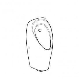 Писсуар Geberit Tamina с интегрированной системой смыва питание от батареек белый 116.143.00.1