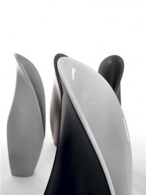 Пісуар підлоговий Kerasan Artwork Groove з кріпленням білий / чорний матовий 473024