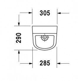 Писсуар настенный Duravit D-Code 30,5х29 см керамика белый 0829300000