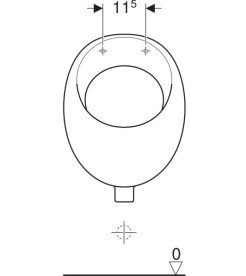 Пісуар настінний Kolo Sniper 32,5х23 см сантехнічний фарфор білий 126101UA