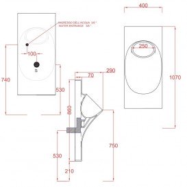 Пісуар підвісний ArtCeram Sotto Sopra + Up електронний білий глянсовий OSO002 01; 00