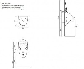 Пісуар підвісний Catalano Sfera 30х31 см кераміка білий глянсовий 1OR54F00