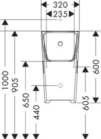 Писсуар подвесной Hansgrohe EluPura Original Q HygieneEffect безободковый 32х30,5 см керамика белый 62011450