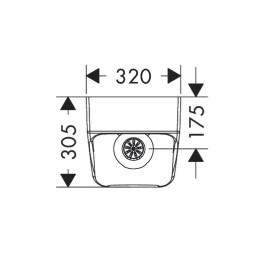 Писсуар подвесной Hansgrohe EluPura Original Q безободковый 32х30,5 см керамика HygieneEffect белый 62010450