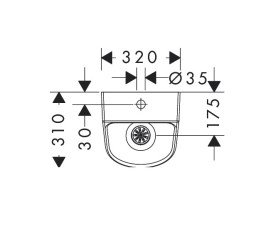 Писсуар подвесной Hansgrohe EluPura Original S безободковый 32х31 см керамика HygieneEffect белый 62049450