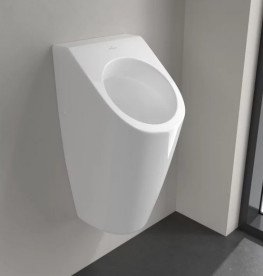 Писсуар подвесной Villeroy & Boch Architectura 32,5х35,5 см с меткой санитарная керамика CeramicPlus альпийский белый 558605R1