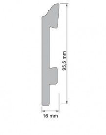 Плінтус Salag Sierra 100 поліуретан білий SI1001