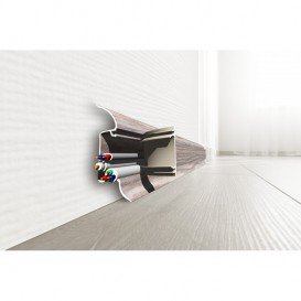 Плінтус San Decor Comfort з кабель каналом ПВХ дуб старовинний 220