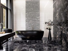 Плитка Click Ceramica Estatuario Decor Bradley 100х33 см черный 211703