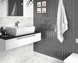 Плитка Equipe Metro Dark Grey 20903 7,5х15