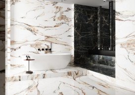 Плитка керамограніт Cerrad Calacatta gold poler 119,7x59,7 см 5903313316637