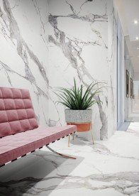 Плитка керамограніт Cerrad Calacatta white satyna 119,7x279,7 см 5903313317689