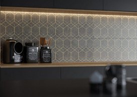 Плитка керамограніт Cerrad Softcement graphite geo poler 119,7x29,7 см 5903313317498