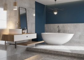 Плитка керамогранит Cerrad Softcement silver 119,7x29,7 см 5903313315135