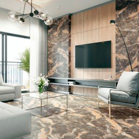 Плитка керамограніт InterGres Ardesia 60х60 см темно-коричневий 032 242401