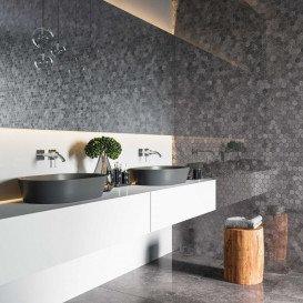 Плитка керамограніт Nowa Gala Imperial Graphite Dark Grey poler 59,7х59,7 см 5900423036301