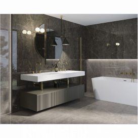 Плитка керамогранит Paradyz Wonderstone Grey Gres Szkl. Rekt. Poler 59,8х59,8 см RPR-598X598-1-WOST.GR